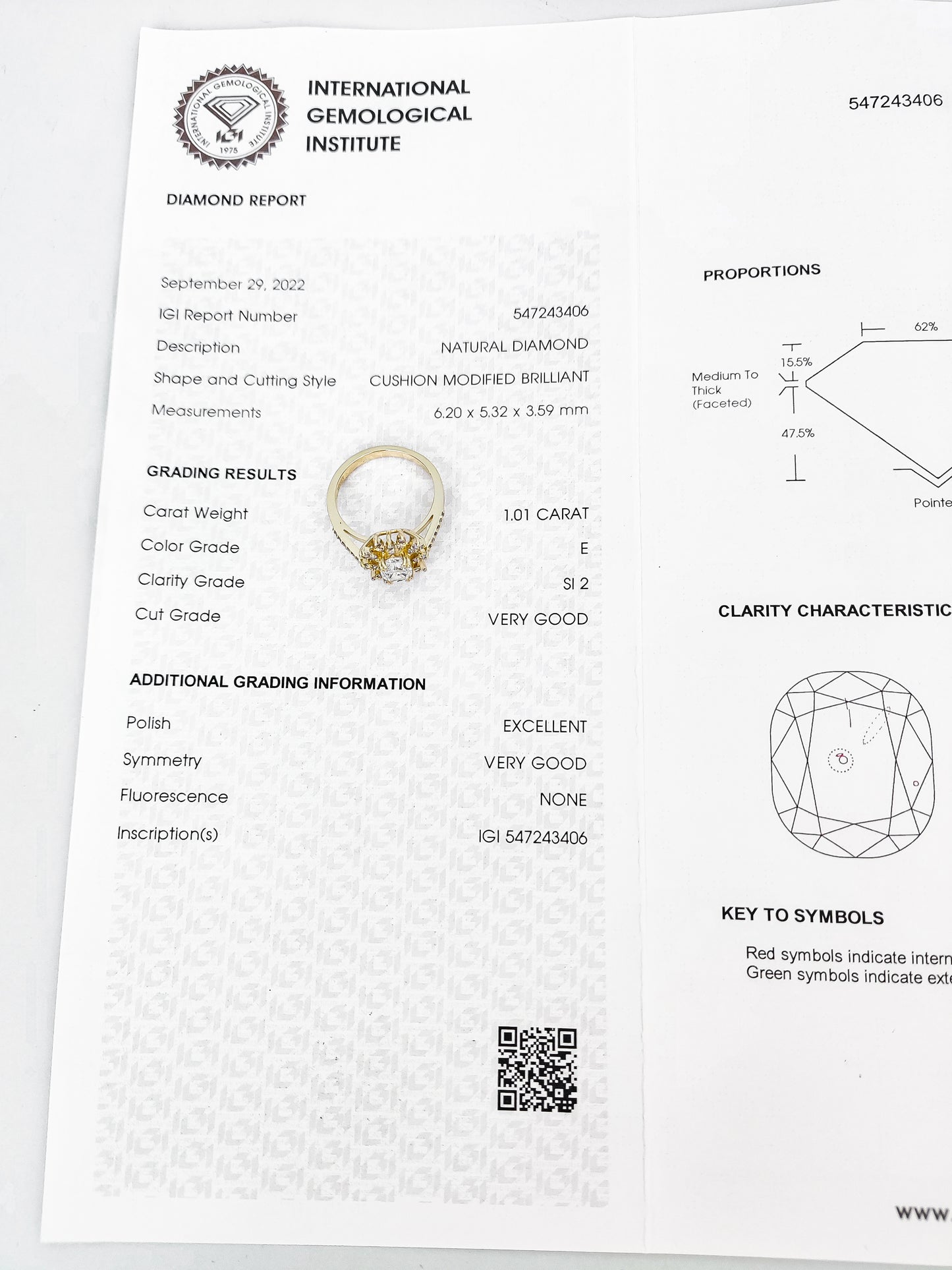 Cushion & Round Diamond Yellow Gold Ring (1.31CT TW)