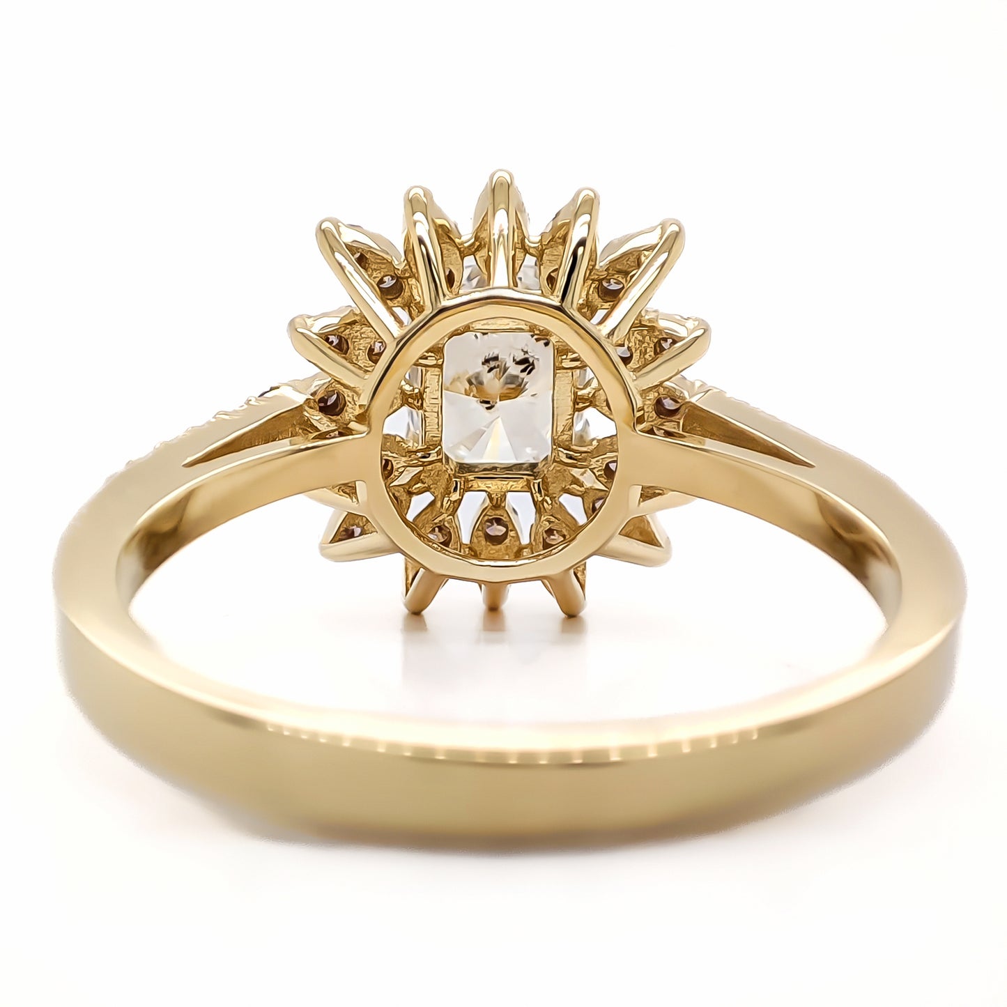 Cushion & Round Diamond Yellow Gold Ring (1.31CT TW)