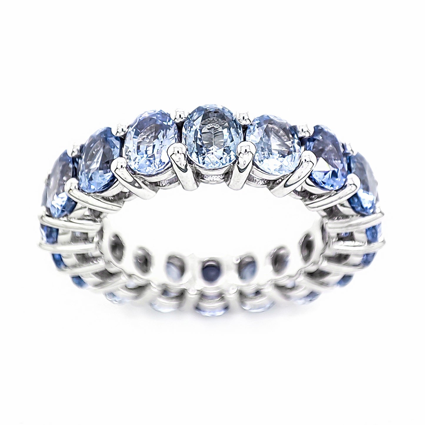 Oval Sapphire Eternity Ring (8.00Ct TW)