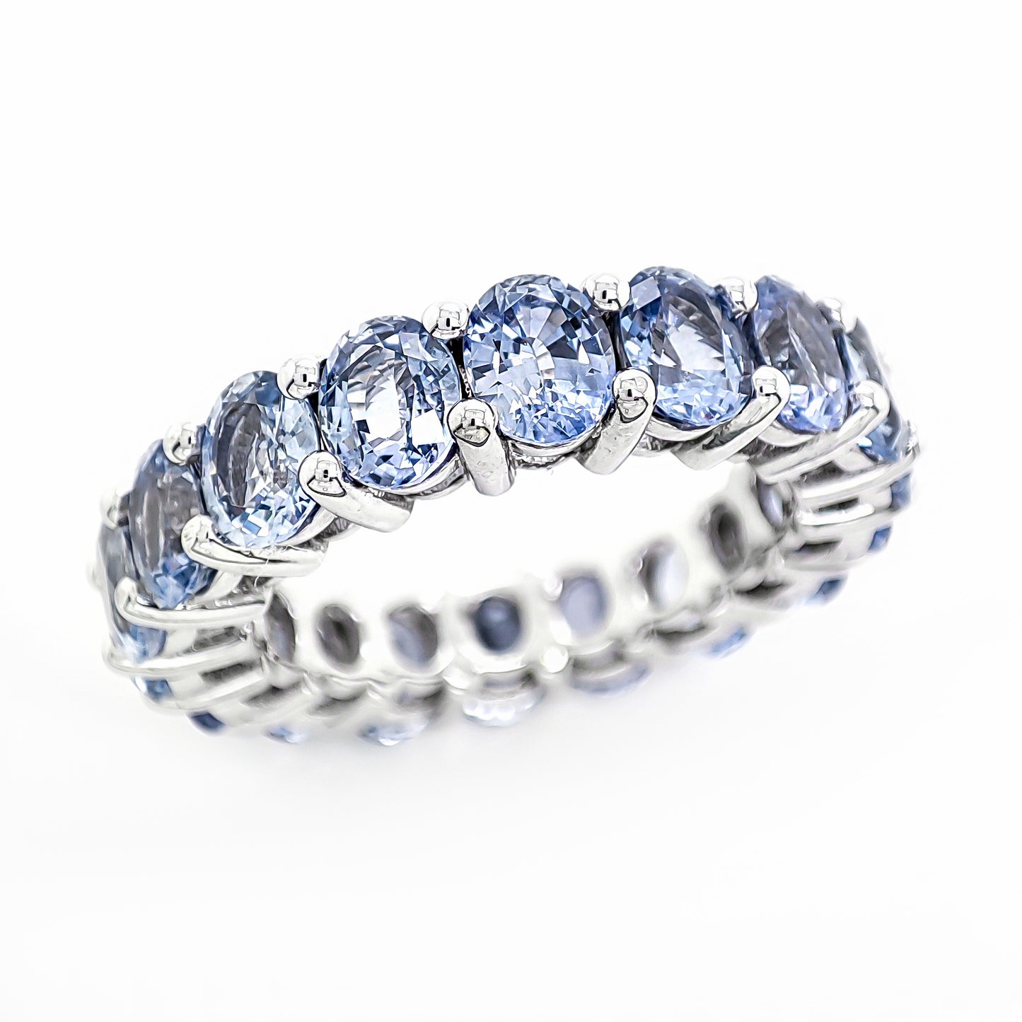 Oval Sapphire Eternity Ring (8.00Ct TW)
