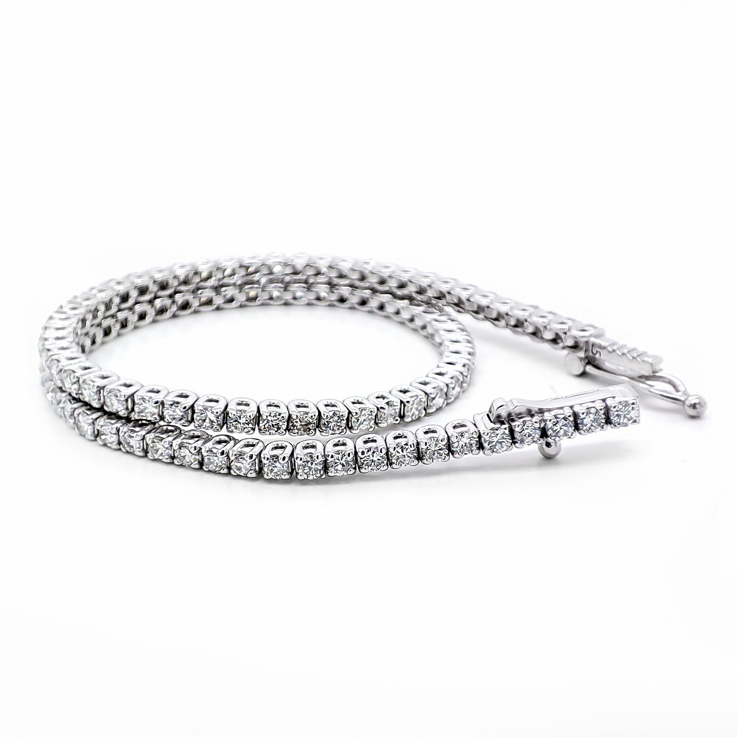Natural Round White Diamond Tennis Bracelet (1.85Ct TW)