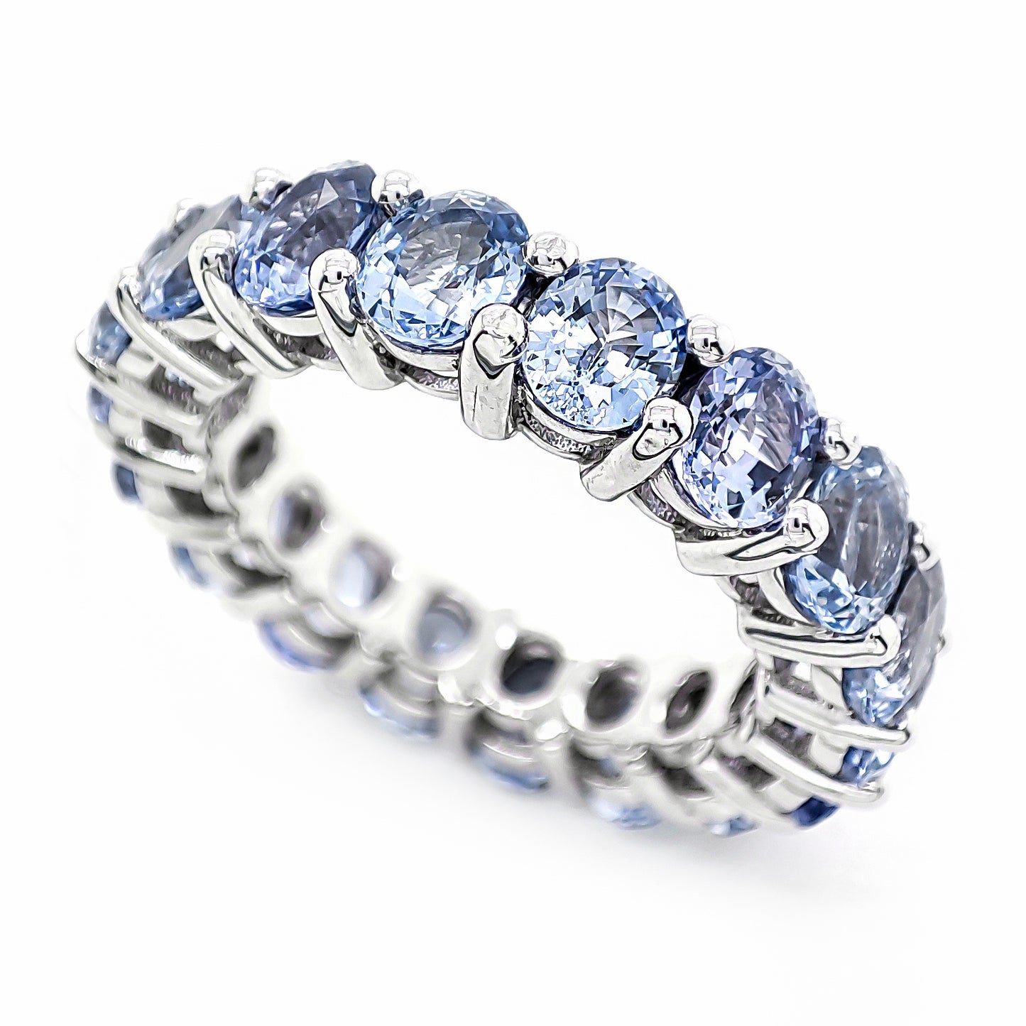 Oval Sapphire Eternity Ring (8.00Ct TW)